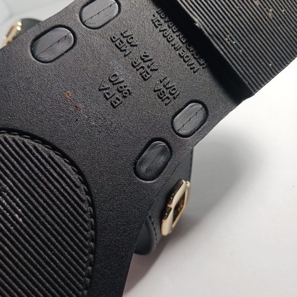 Larrounde Women Shoes Milan S Black Sandals PVC Size 10/11 - Picture 7 of 9